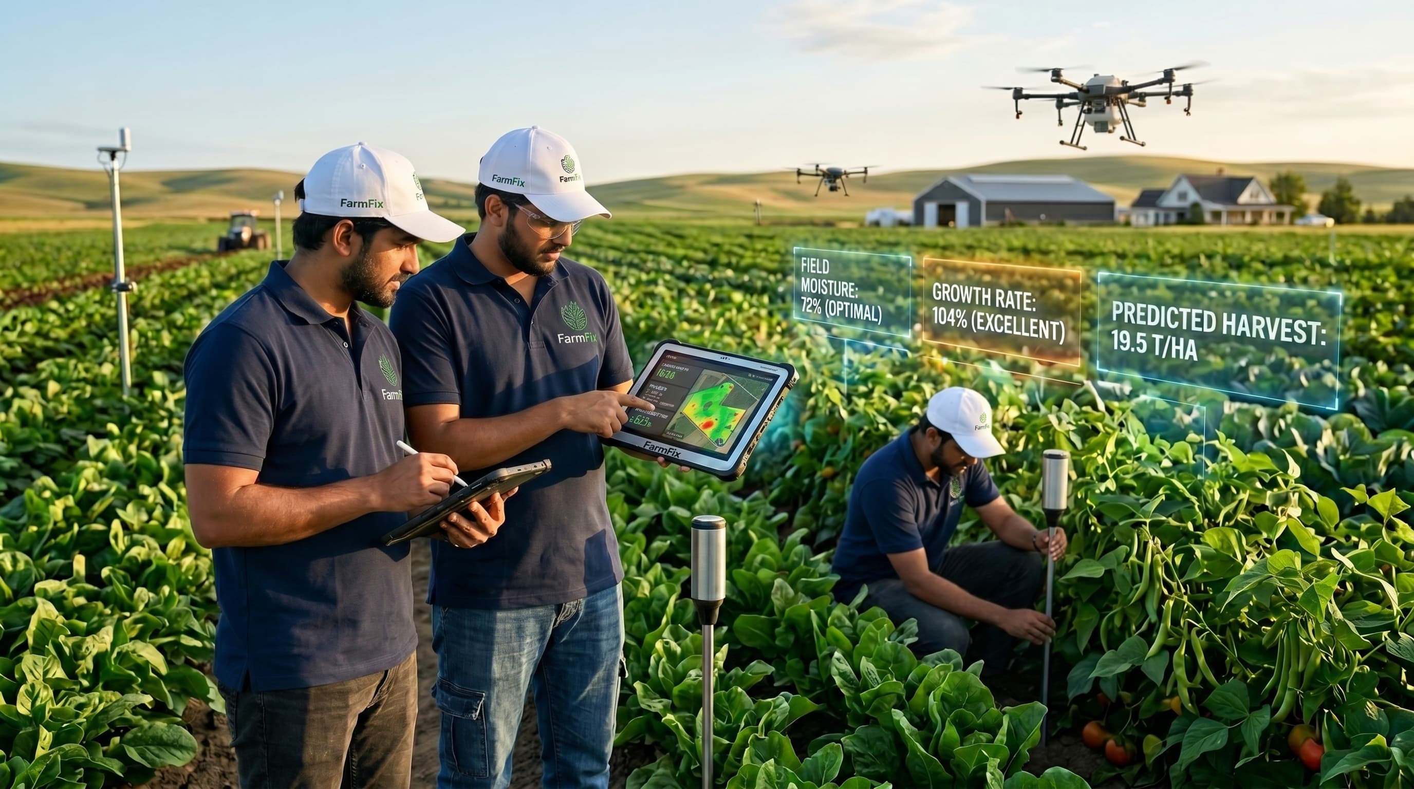 FarmFix crop health monitoring and NDVI tracking