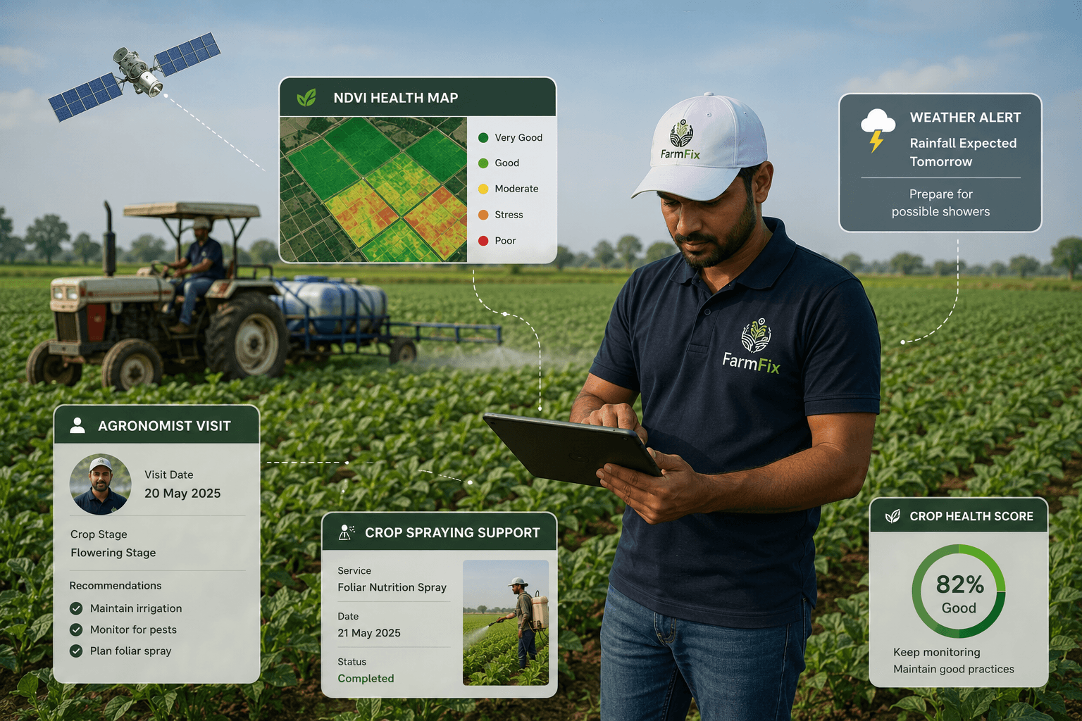 Crop Health Monitoring field workflow
