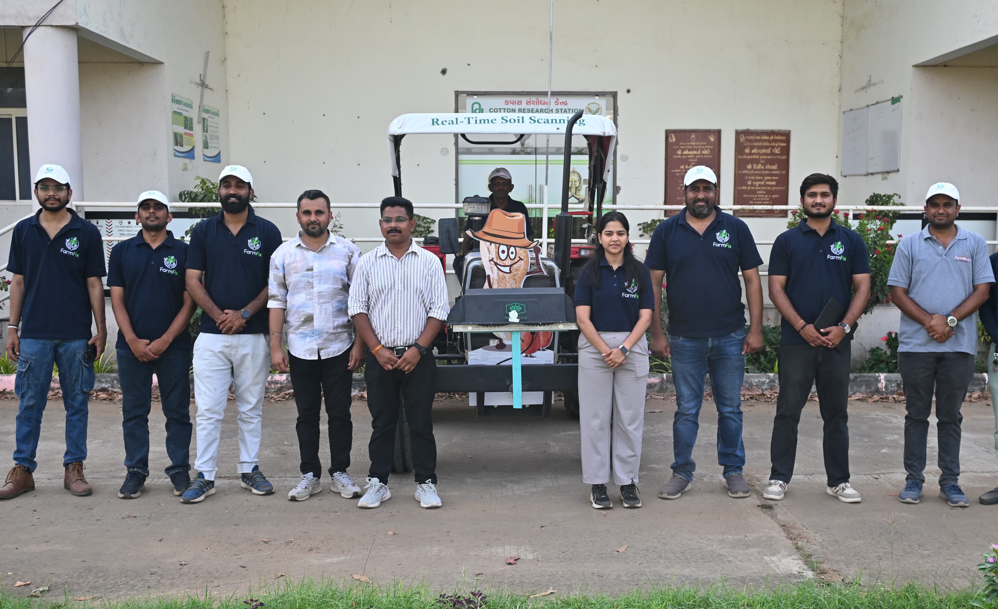FarmFix field team with soil intelligence equipment