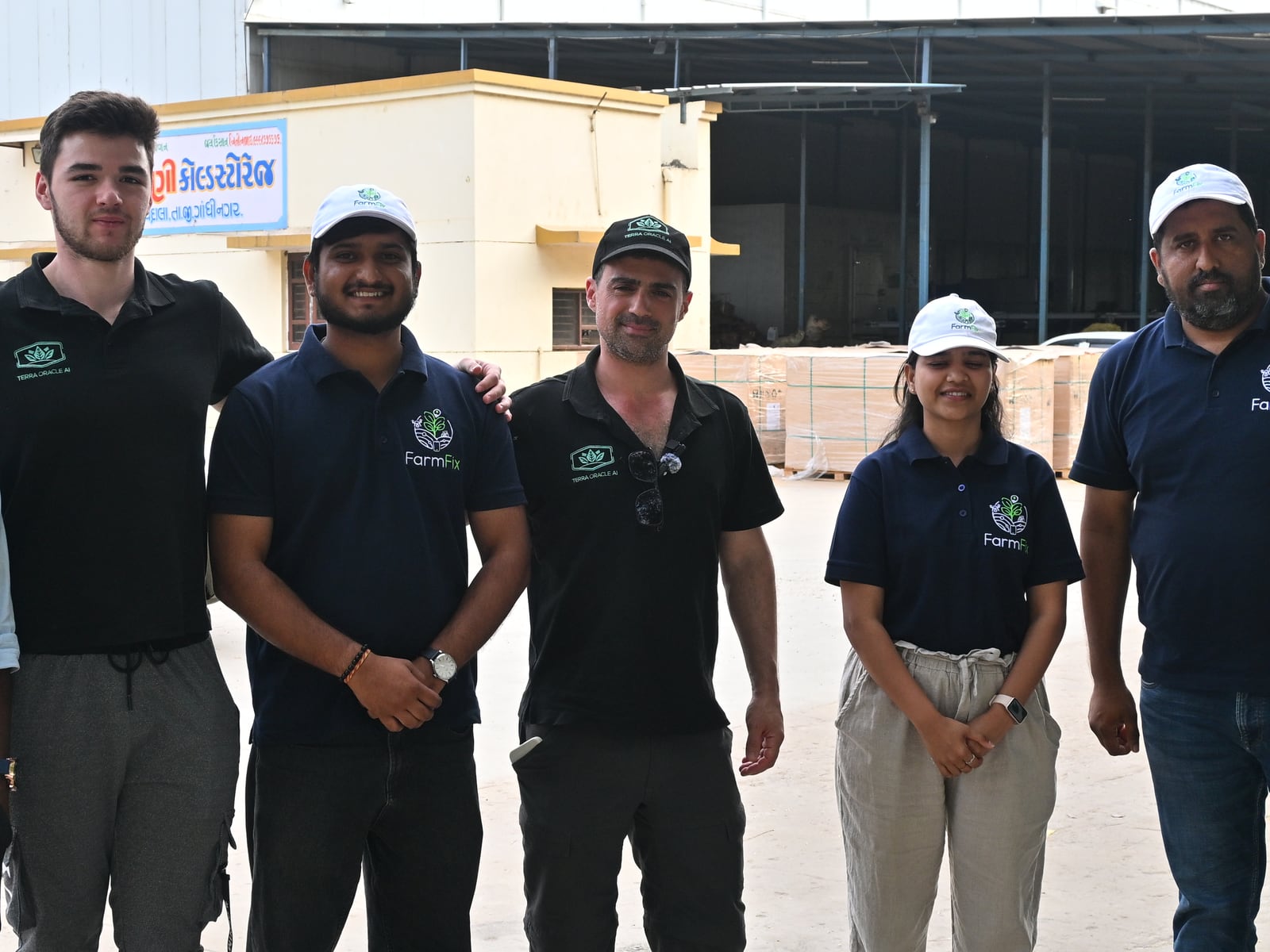 FarmFix team at operations yard